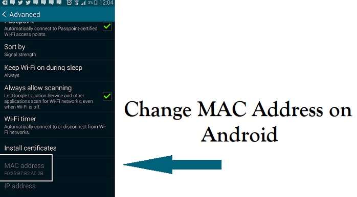 get the mac address to change into a mac address for a cricket phone